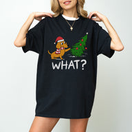 Funny What? Dachshund Christmas Shirt – Cute Wiener Dog Holiday Tee for Dog Lovers