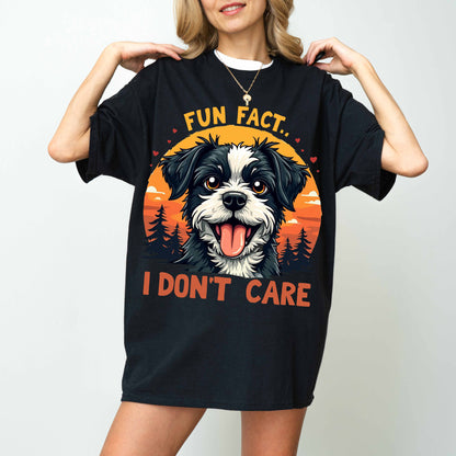 Fun Fact I Don’t Care Funny Dog T-Shirt