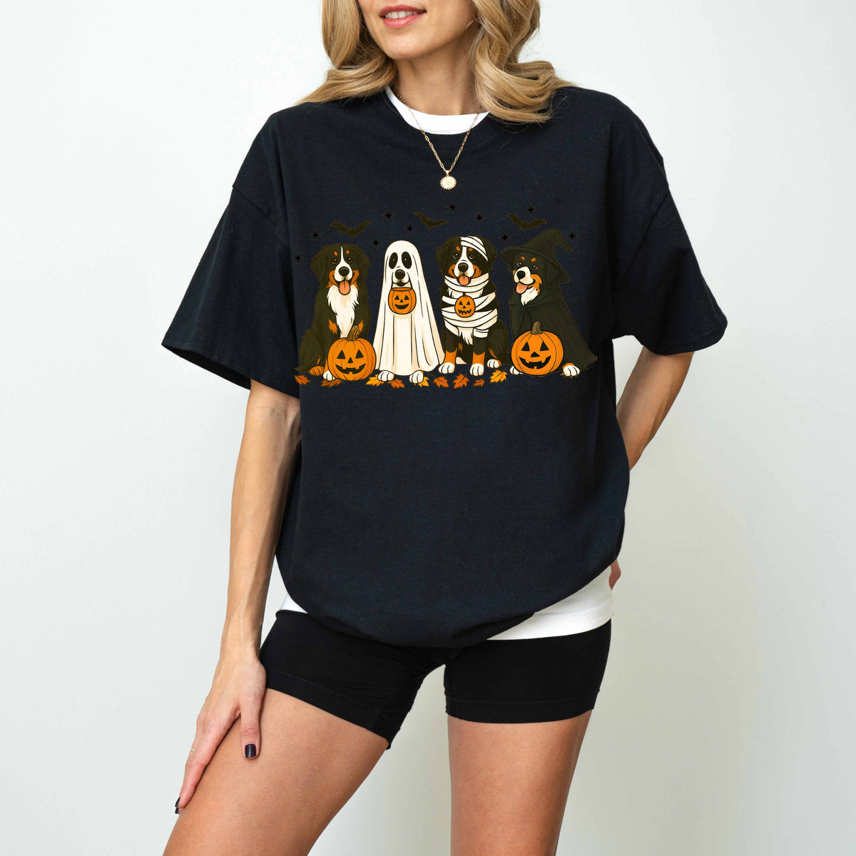 Bernese Mountain Dog Halloween Shirt – Fall Pumpkins Gift