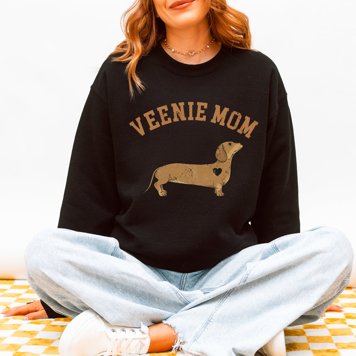 Veenie Mom Dachshund Mom Sweatshirt Pet Lover Gift