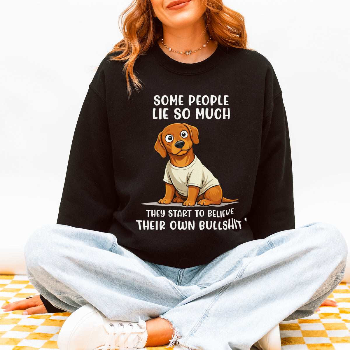 Funny Dachshund Sweatshirt Sarcastic Wiener Dog Humor Gift