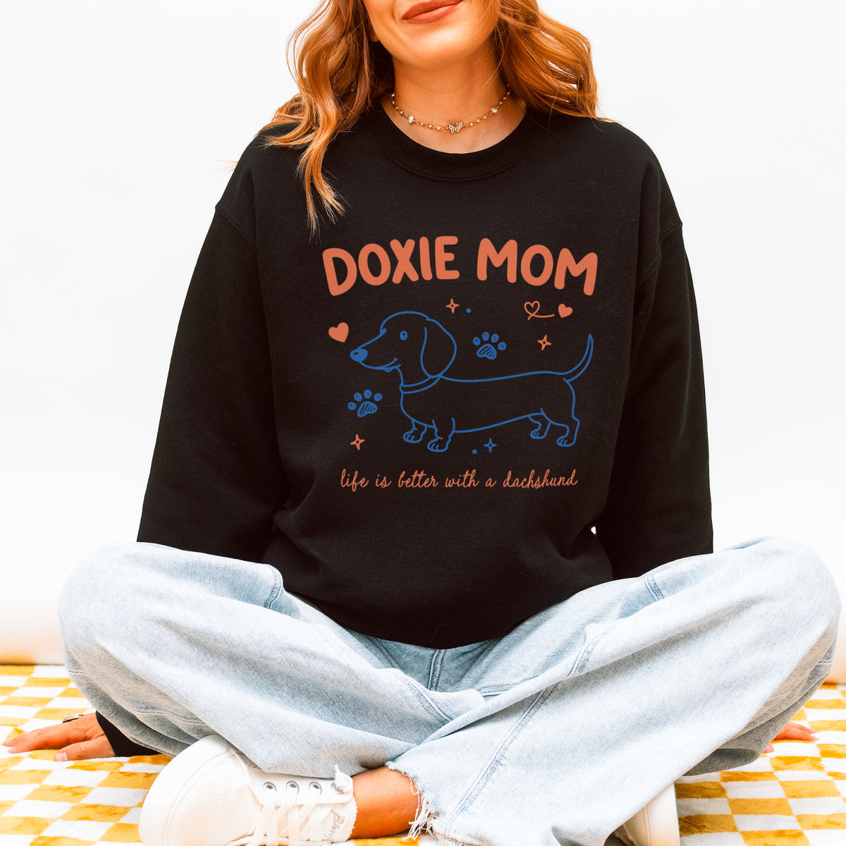 Doxie Mom Dachshund Sweatshirt Cute Gift
