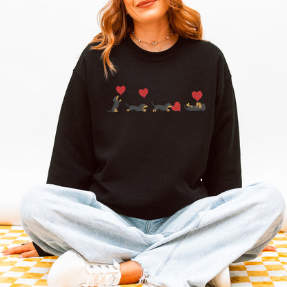 Dachshund With Heart Balloons Sweatshirt