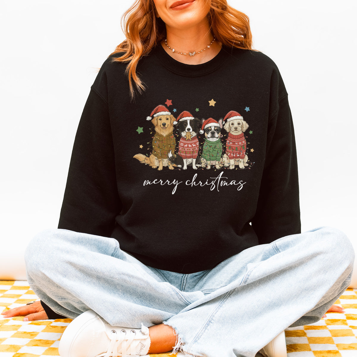 Merry Christmas Dogs Sweatshirt – Cute Holiday Puppy Dog Gift