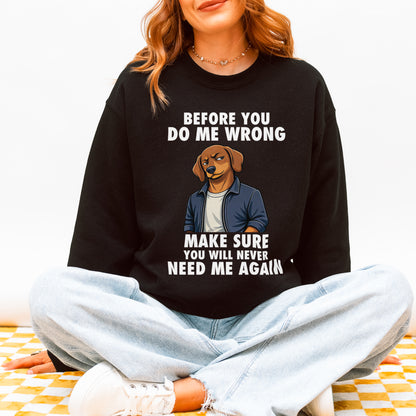 Funny Sausage Dog Sweatshirt Attitude Sausage Dog Humor Gift