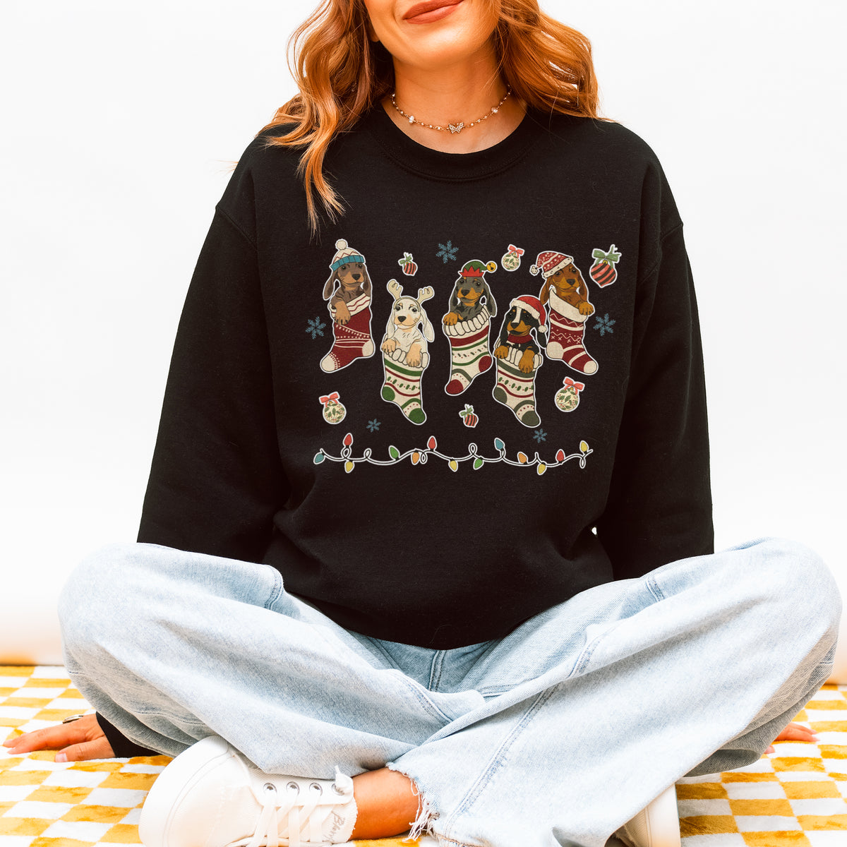 Dachshund Christmas Sweatshirt – Cute Doxie Mom Holiday Gift