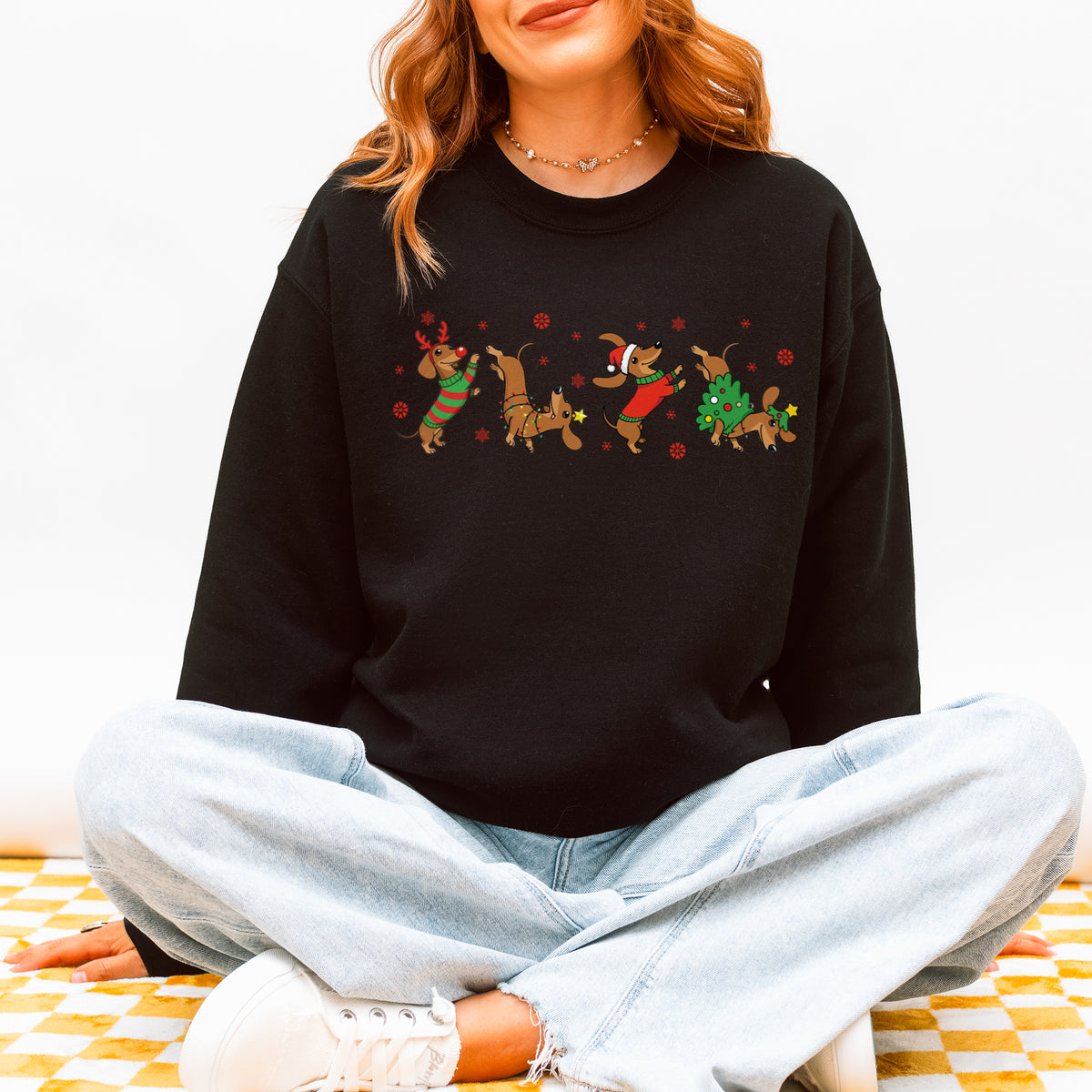 Funny Dachshund Christmas Shirt Dog Lover Gift Xmas Sweatshirt