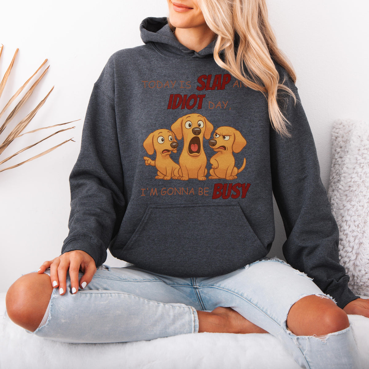 Slap an Idiot Day Dachshund Hoodies
