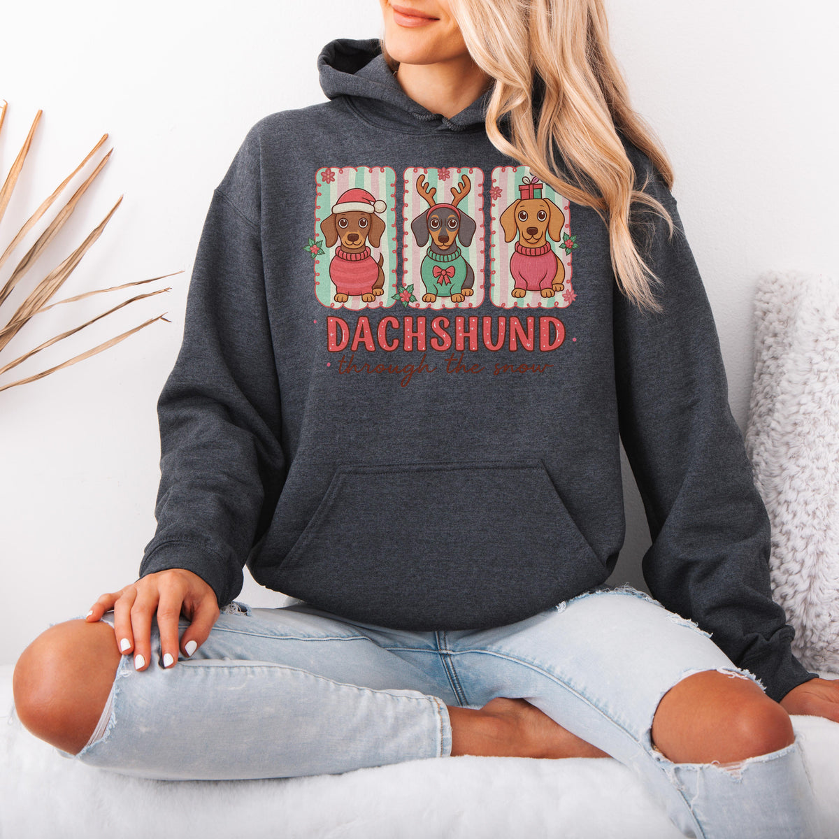 Dachshund Through the Snow Trio Christmas Hoodie