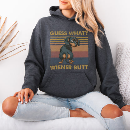 Guess What Wiener Butt Dachshund Hoodie Cute Doxie Gift