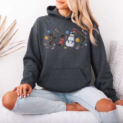 Christmas Dachshund Chaos Hoodie – Funny Holiday Wiener Dog