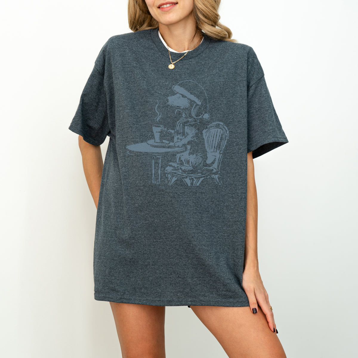 Vintage Dachshund Shirt Funny French Coffee Dog Tee