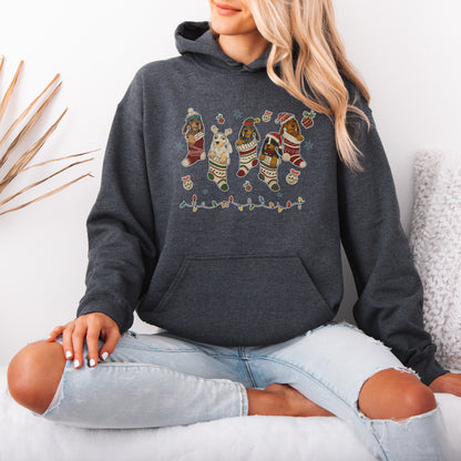 Dachshund Christmas Hoodie – Cute Doxie Mom Holiday Gift