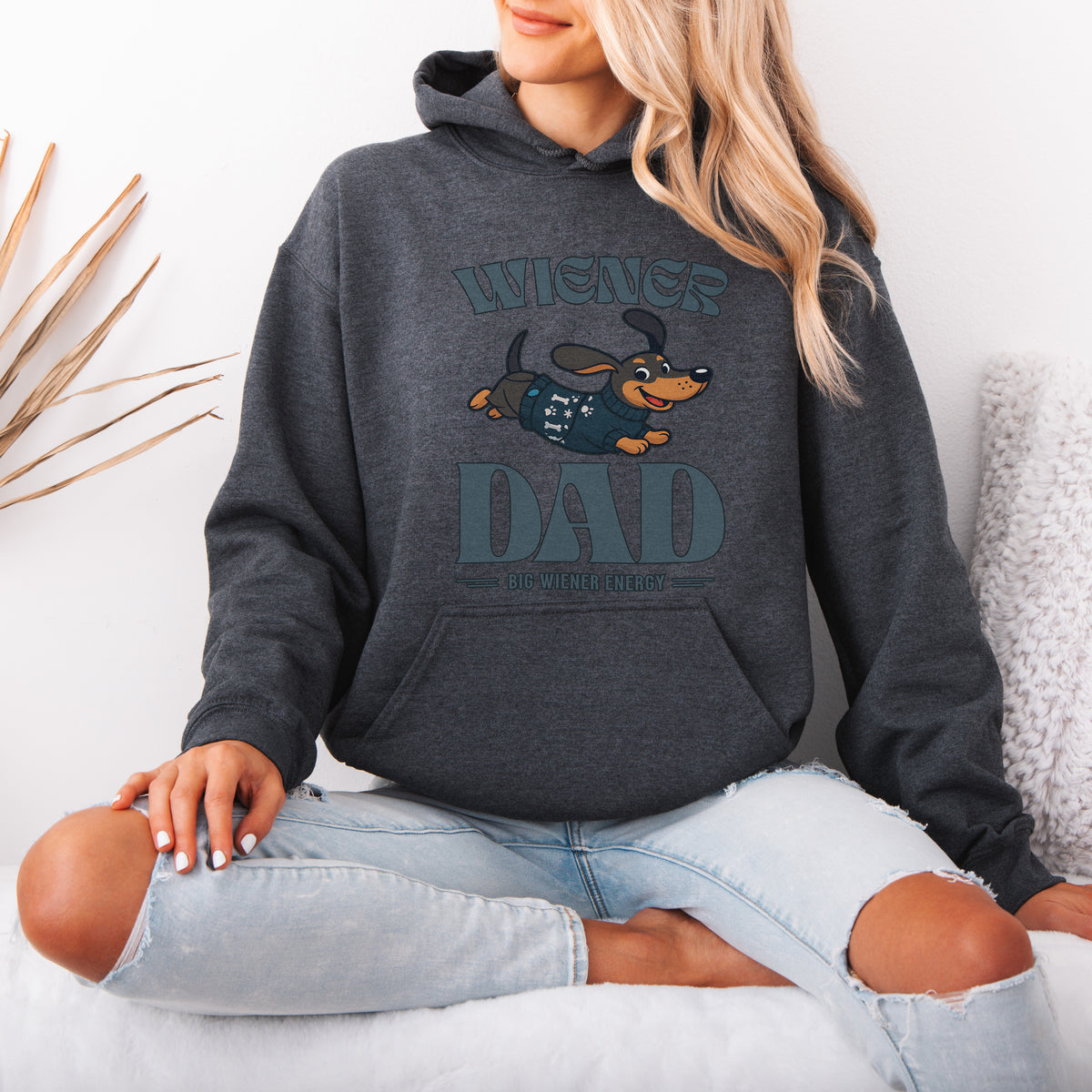 Wiener Dad Dachshund Hoodie Cute Doxie Lover Gift