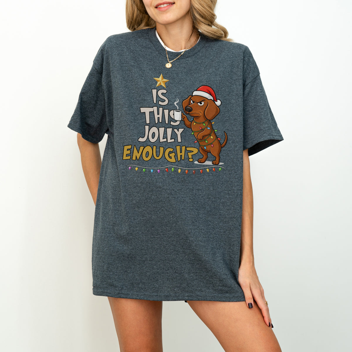 Is This Jolly Enough Dachshund Christmas Shirt