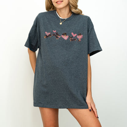 Valentine Dachshund Love T-Shirt