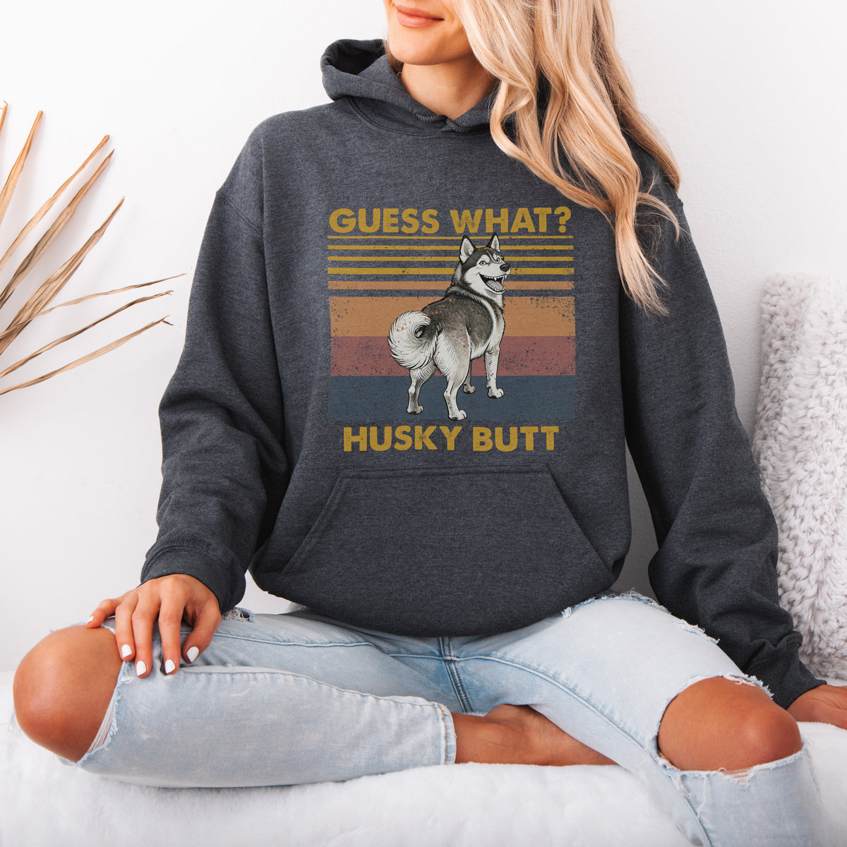 Guess What Husky Butt Hoodie – Funny Dog Lover Gift