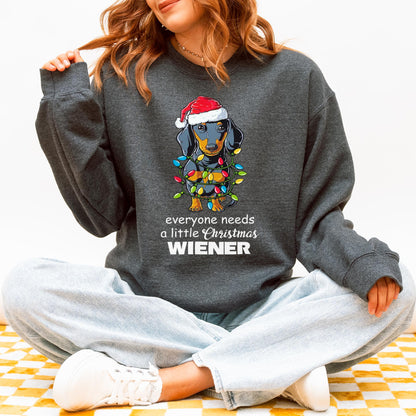 Everyone Needs a Little Christmas Wiener Dachshund Sweatshirt