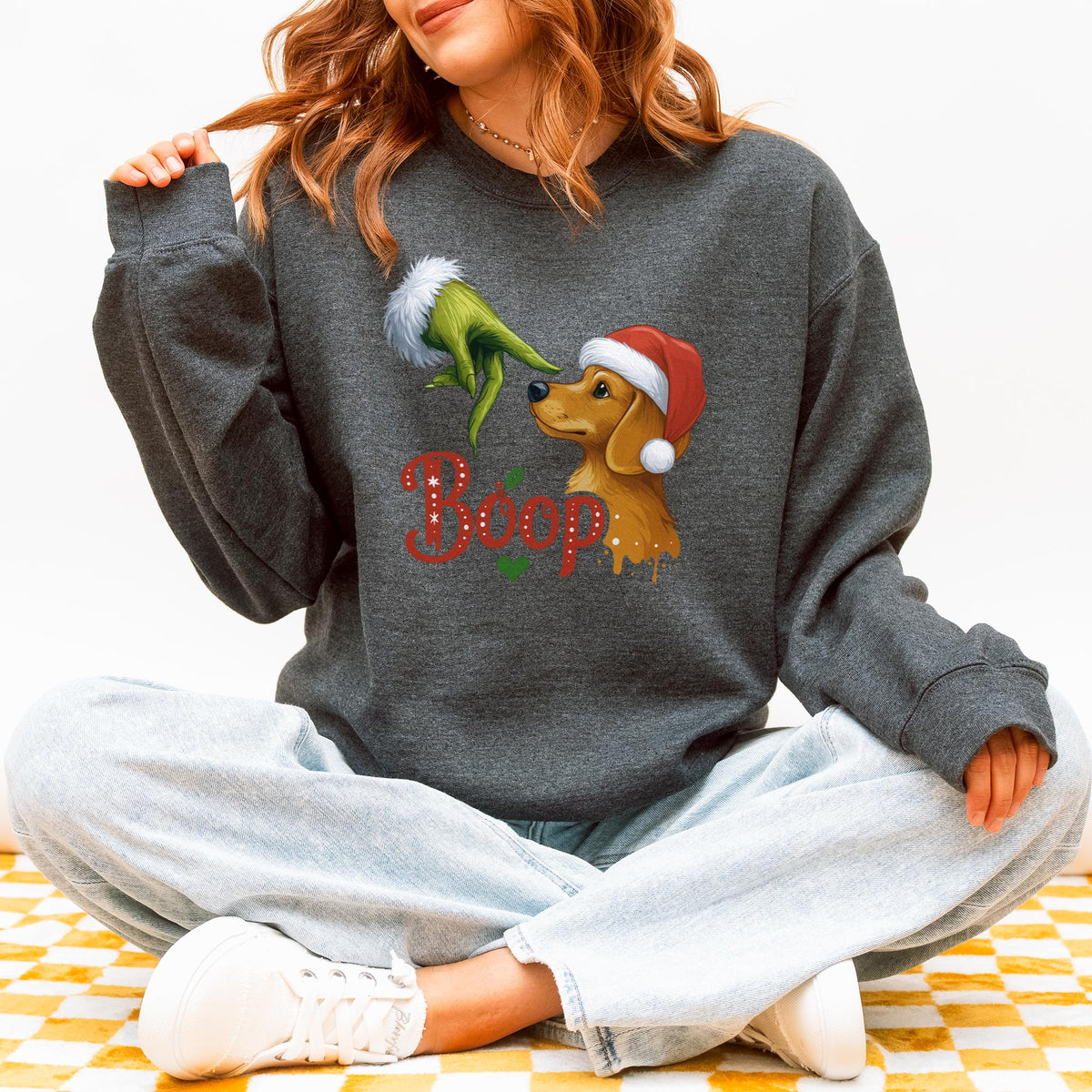 Boop Dachshund Christmas Sweatshirt – Funny Holiday Doxie