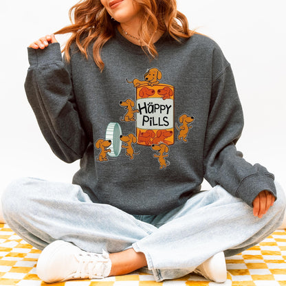 Happy Pills Dachshund Sweatshirt Cute Doxie Gift