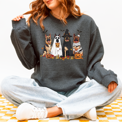 German Shepherd Halloween Sweatshirt – Fall Ghost Dog Gift
