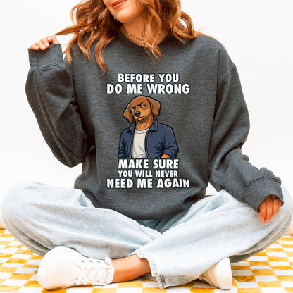 Funny Sausage Dog Sweatshirt Attitude Sausage Dog Humor Gift