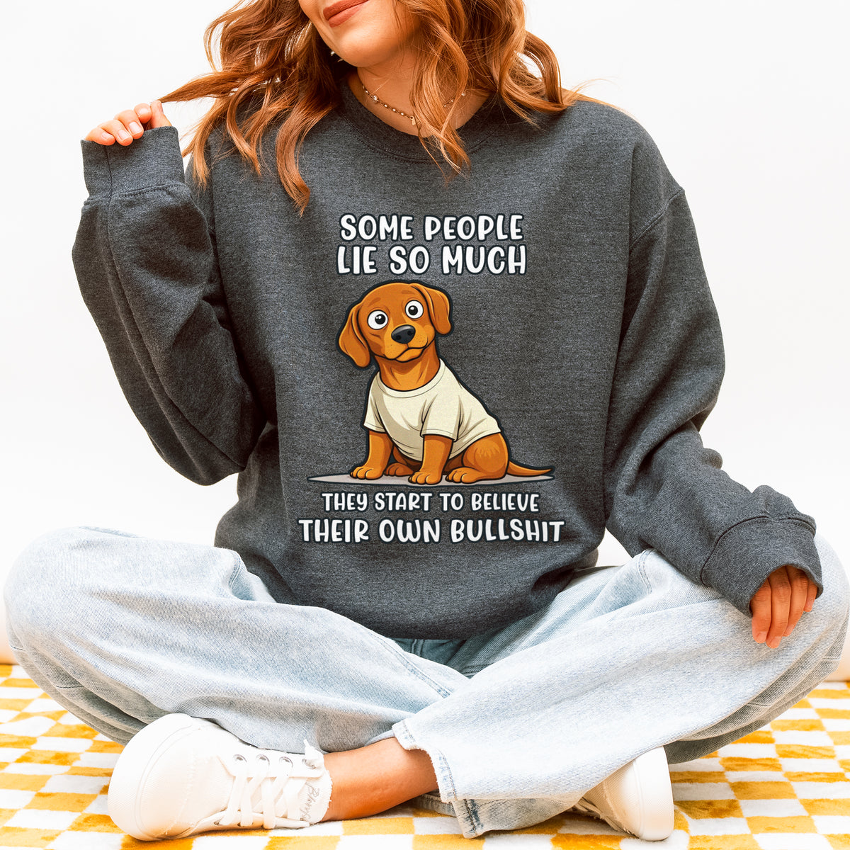 Funny Dachshund Sweatshirt Sarcastic Wiener Dog Humor Gift
