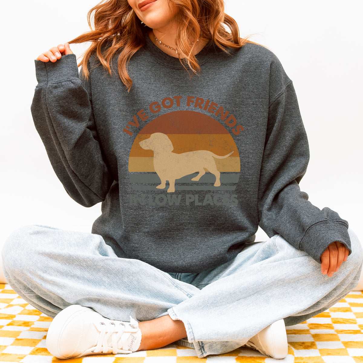 Friends in Low Places Dachshund Sweatshirt