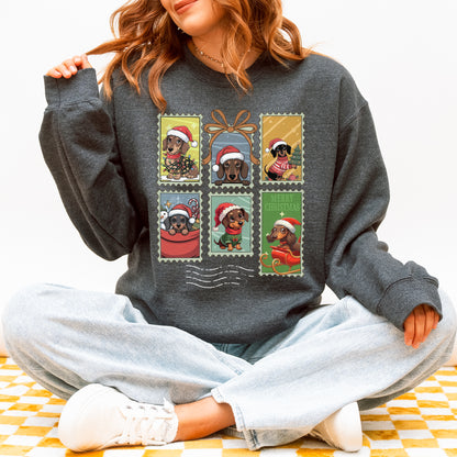 Dachshund Christmas Sweatshirt Cute Holiday Dog Lover Gift