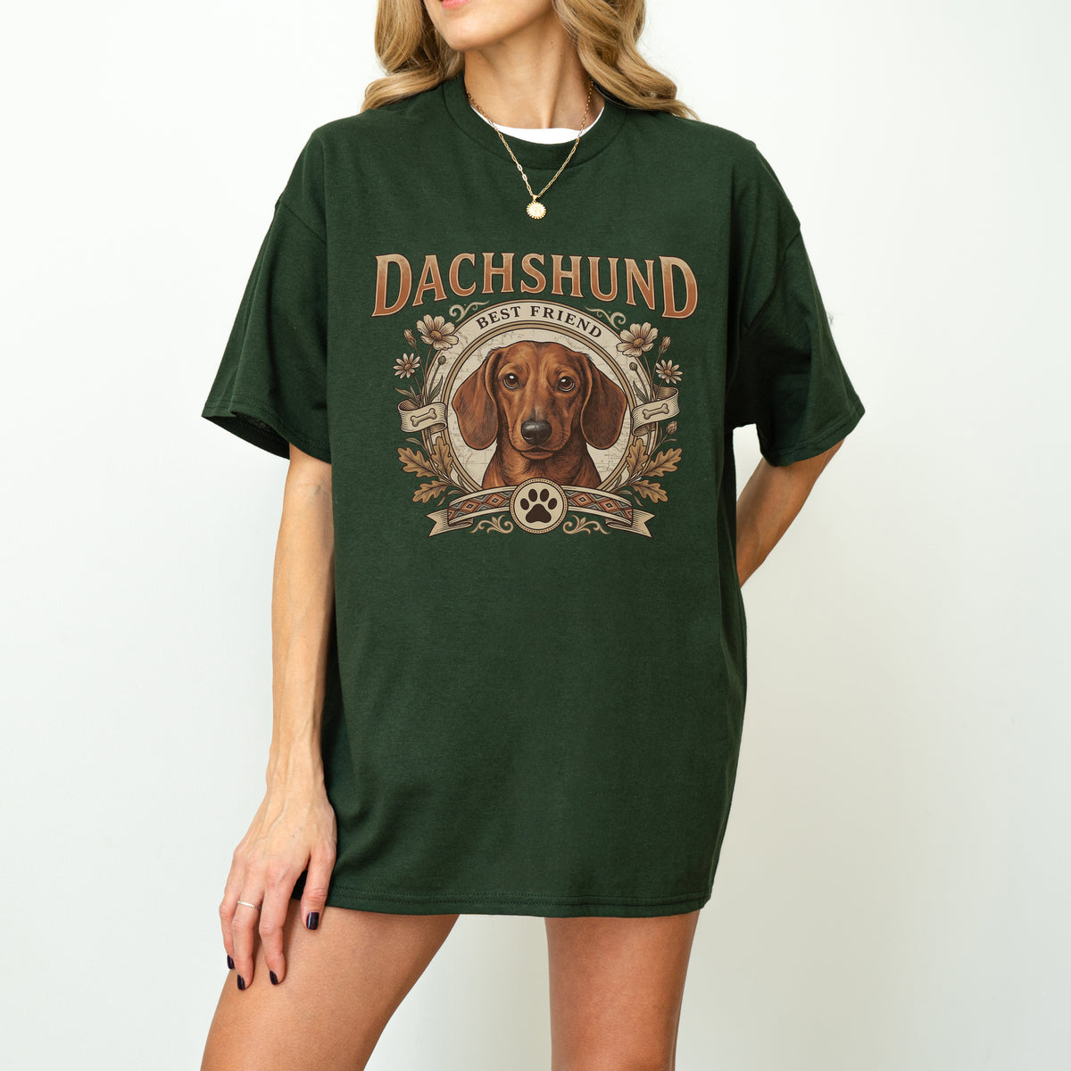 Custom Dachshund Shirt Personalized Dog Portrait Gift from Photo