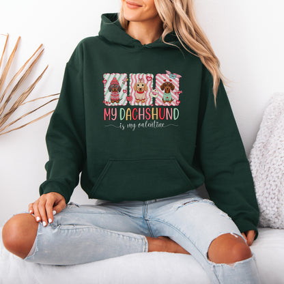 My Dachshund Is My Valentine Hoodie