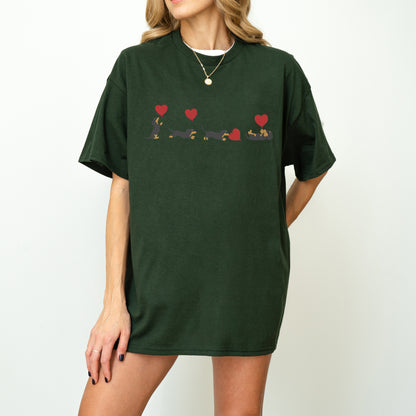 Dachshund With Heart Balloons Shirt