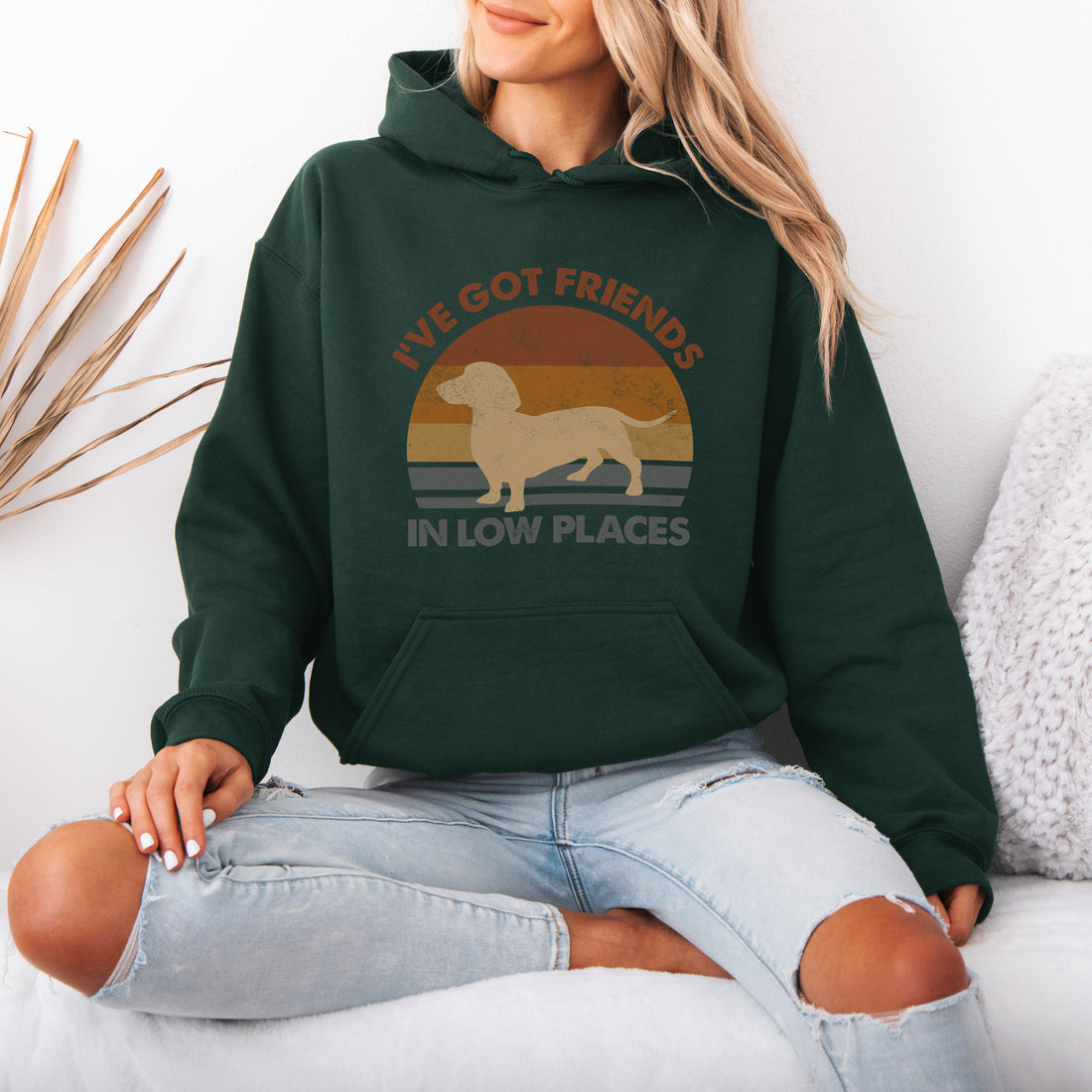 Funny Dachshund Hoodie – Retro Dog Lover Gift with Vintage Style