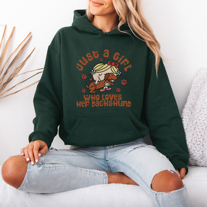 Just a Girl Who Loves Her Dachshund Mom Hoodie