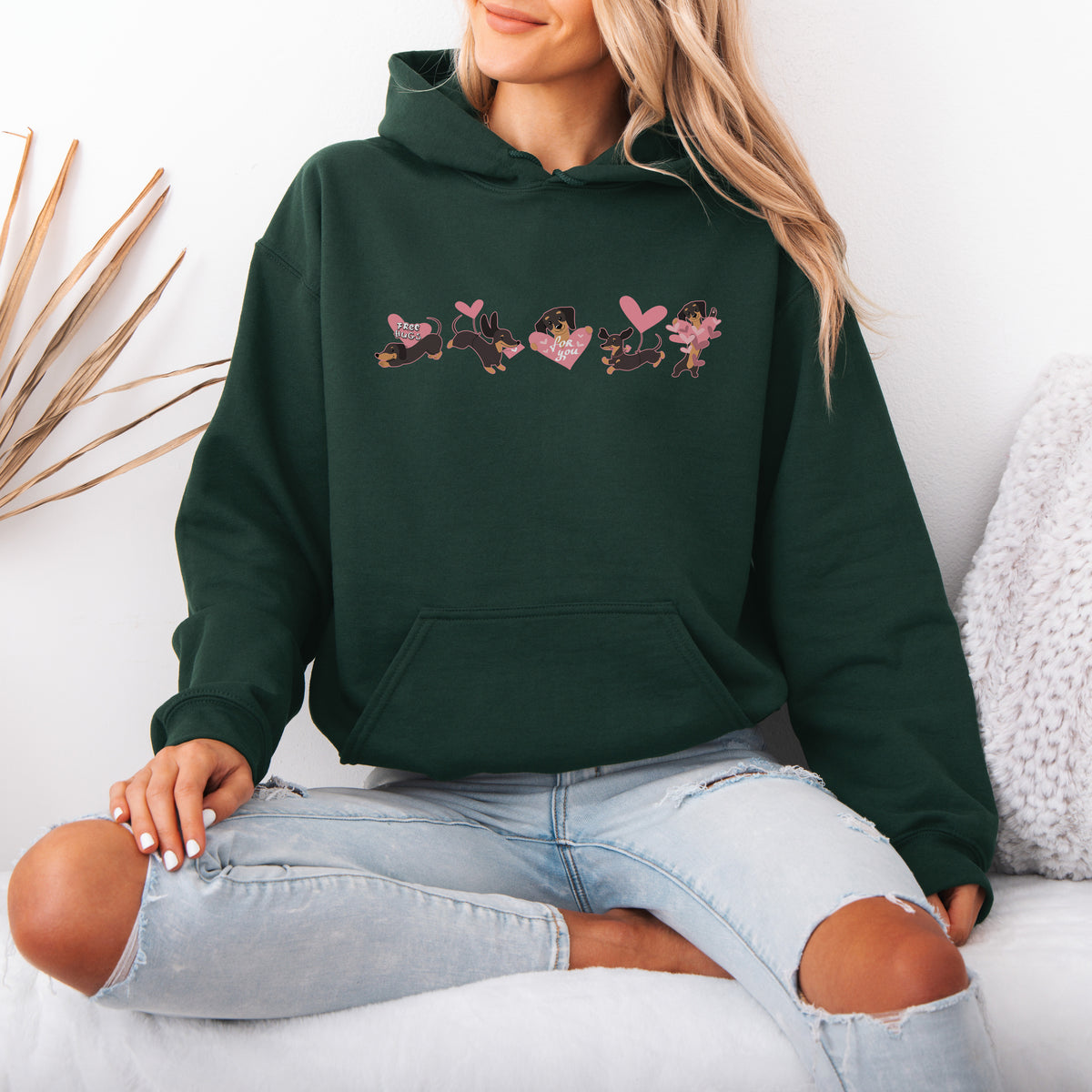 Valentine Dachshund Love Hoodie – Cute Dog Valentine Design