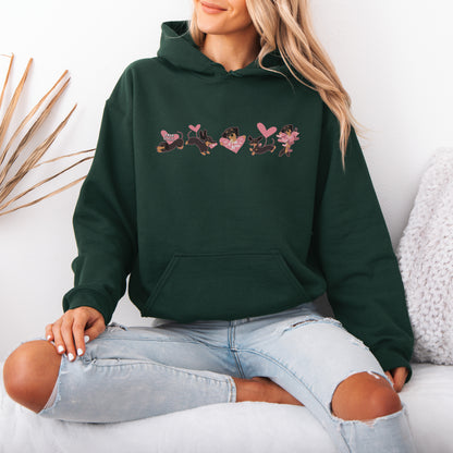 Valentine Dachshund Love Hoodie – Cute Dog Valentine Design
