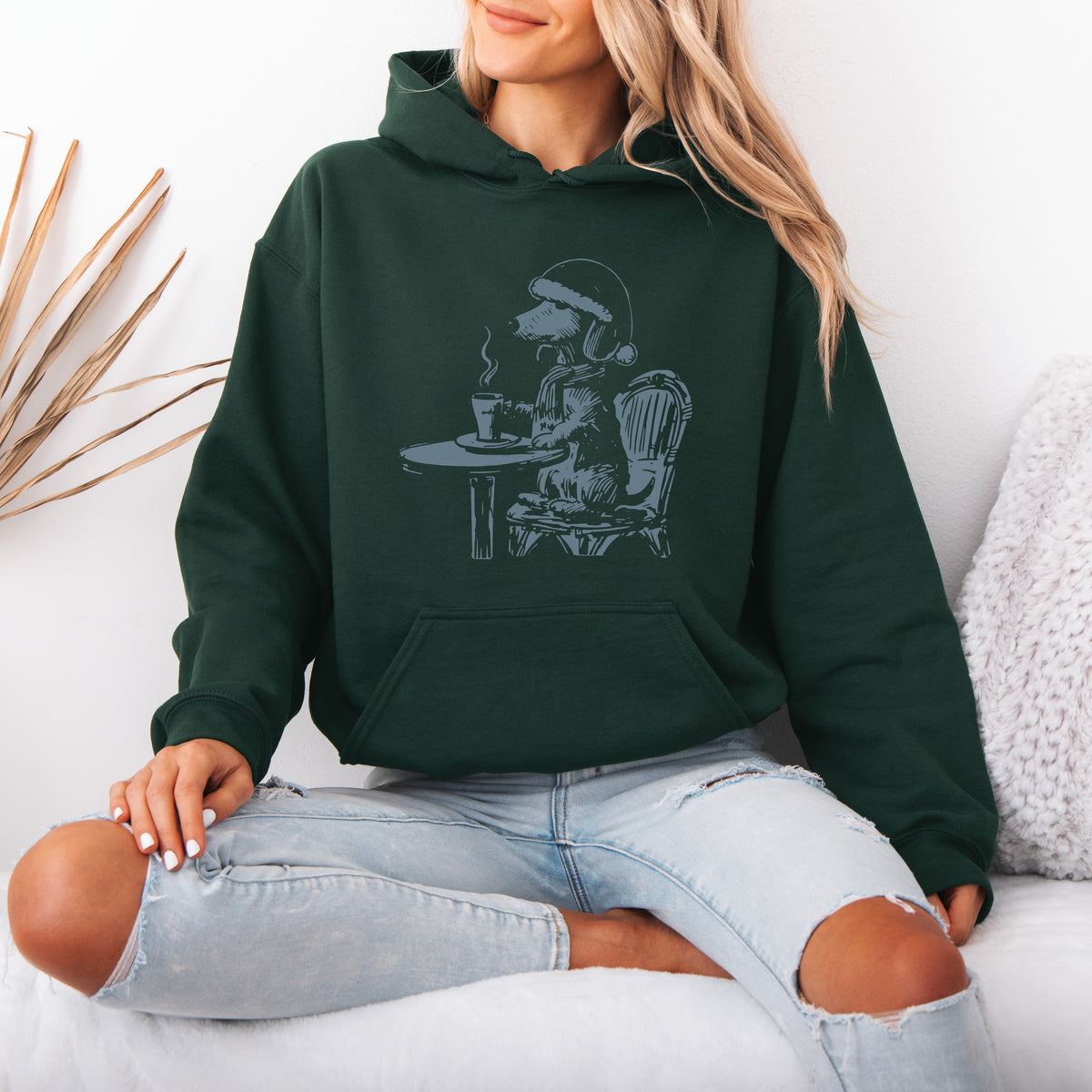 Vintage Dachshund Shirt Funny French Coffee Dog Hoodie