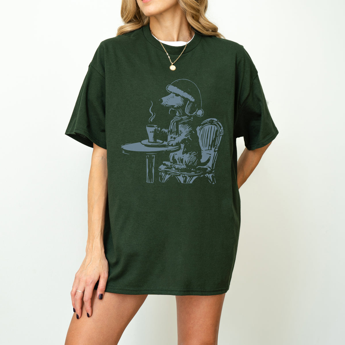 Vintage Dachshund Shirt Funny French Coffee Dog Tee