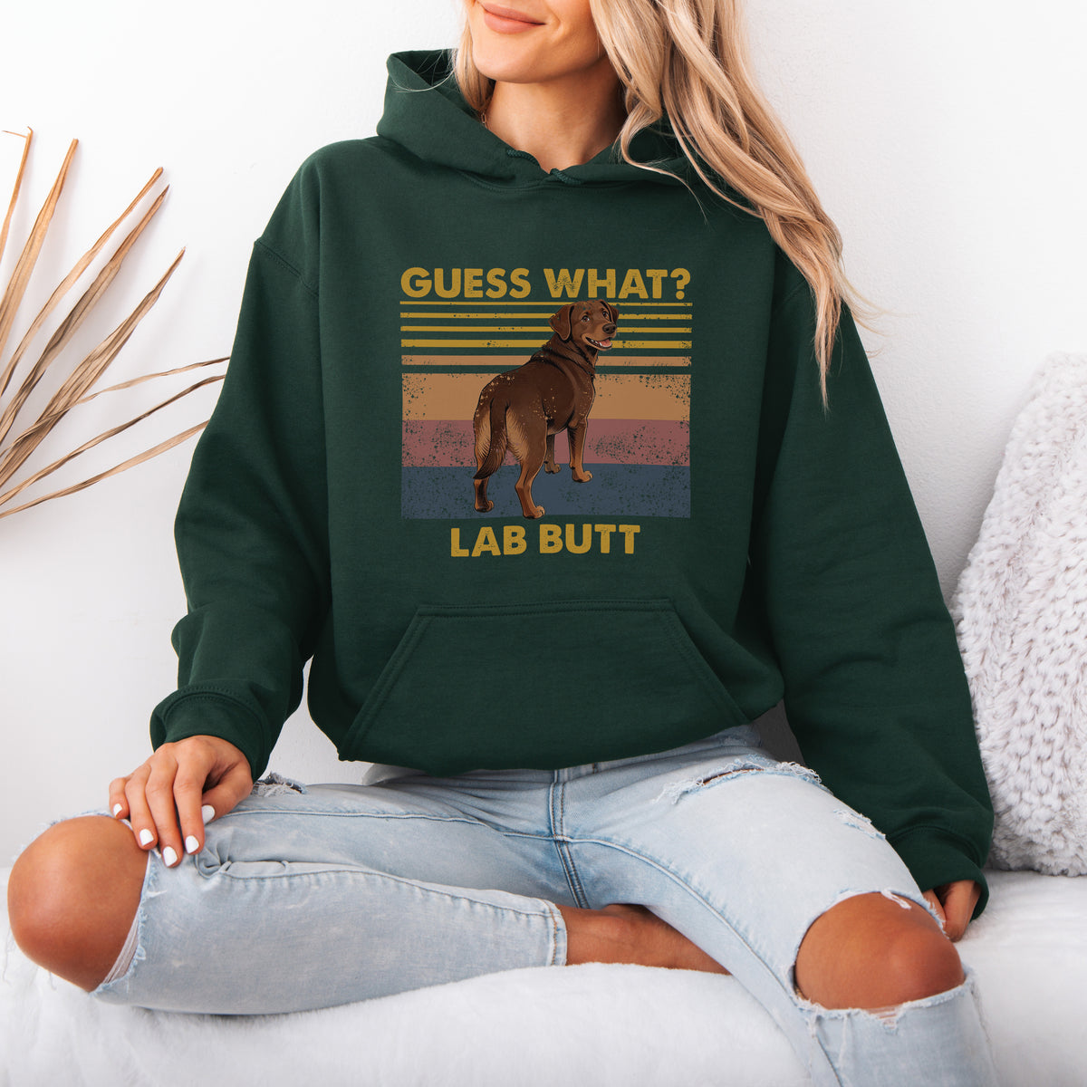Guess What Labrador Butt Hoodie – Funny Dog Lover Gift