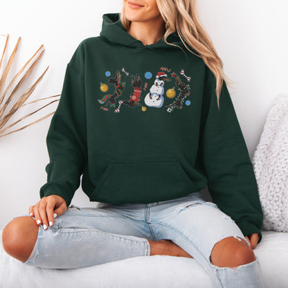 Christmas Dachshund Chaos Hoodie – Funny Holiday Wiener Dog
