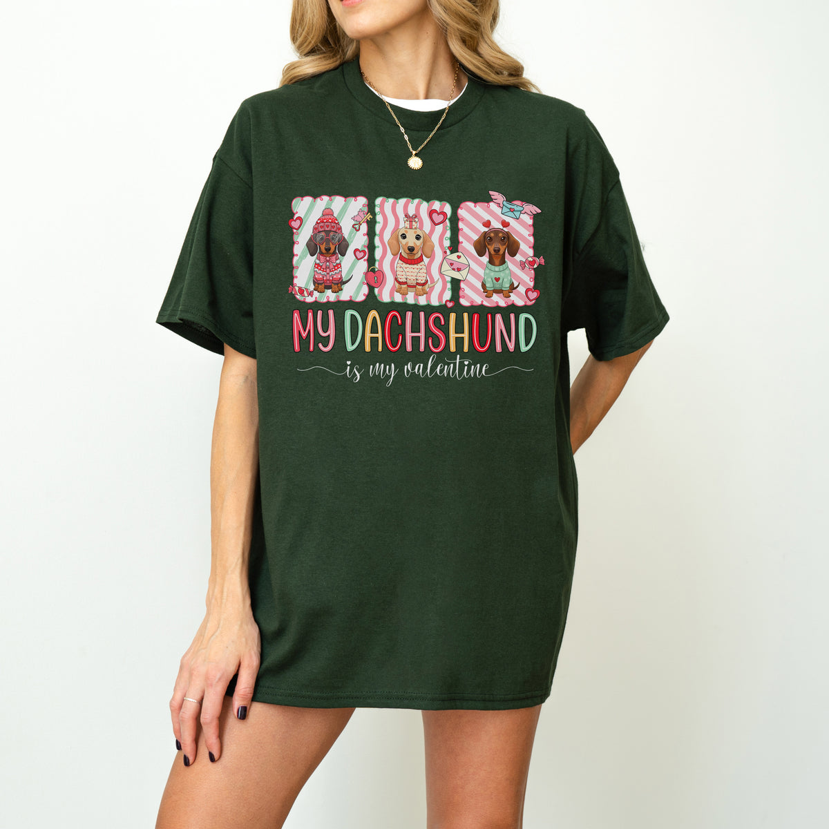 My Dachshund Is My Valentine Shirt – Cute Doxie Mom Gift