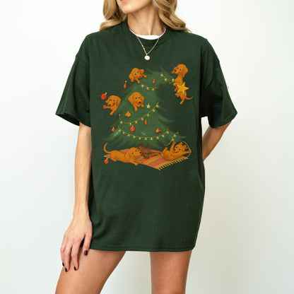 Dachshund Christmas Tree Shirt – Cute Sausage Dog Holiday Gift