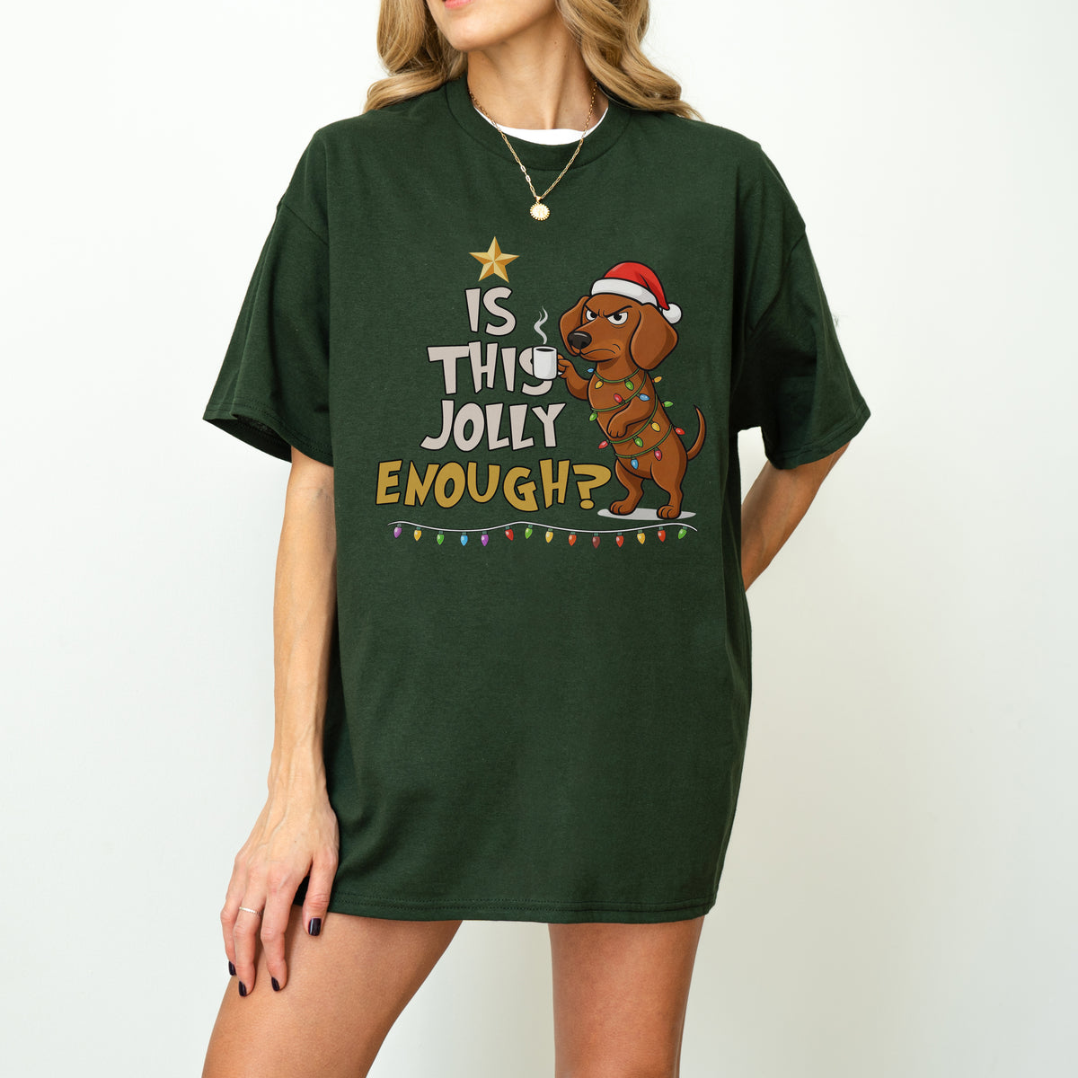 Is This Jolly Enough Dachshund Christmas Shirt