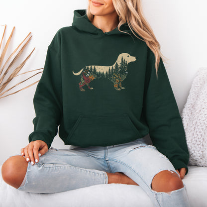Boho Dachshund Hoodie Gift for Sausage Dog Lovers