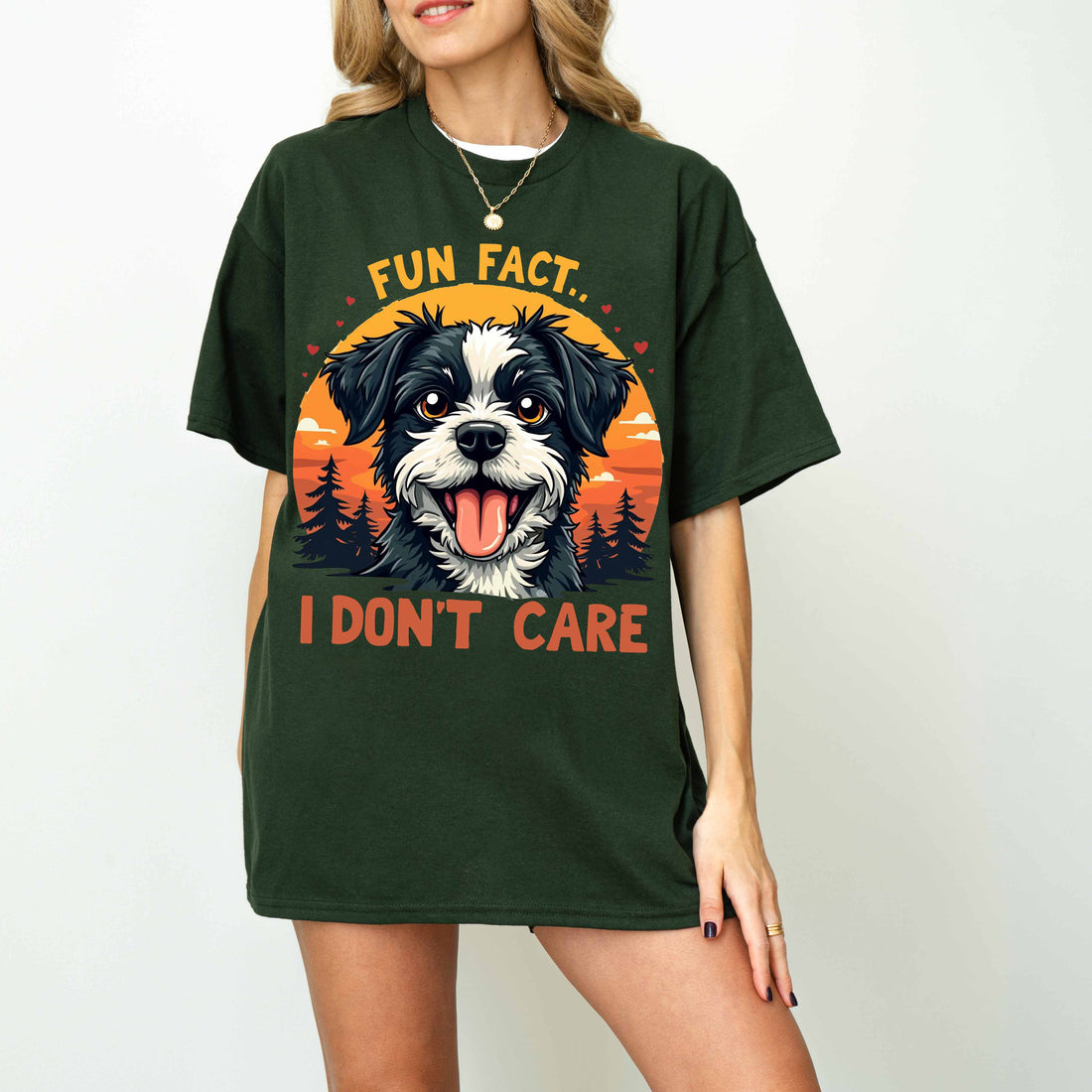 Fun Fact I Don’t Care Funny Dog T-Shirt