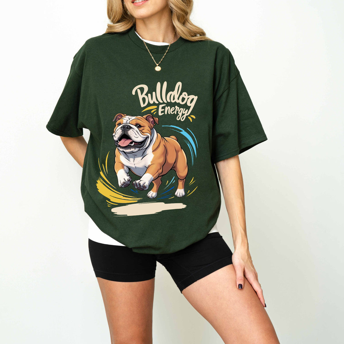 Bulldog Energy Funny Dog T-Shirt