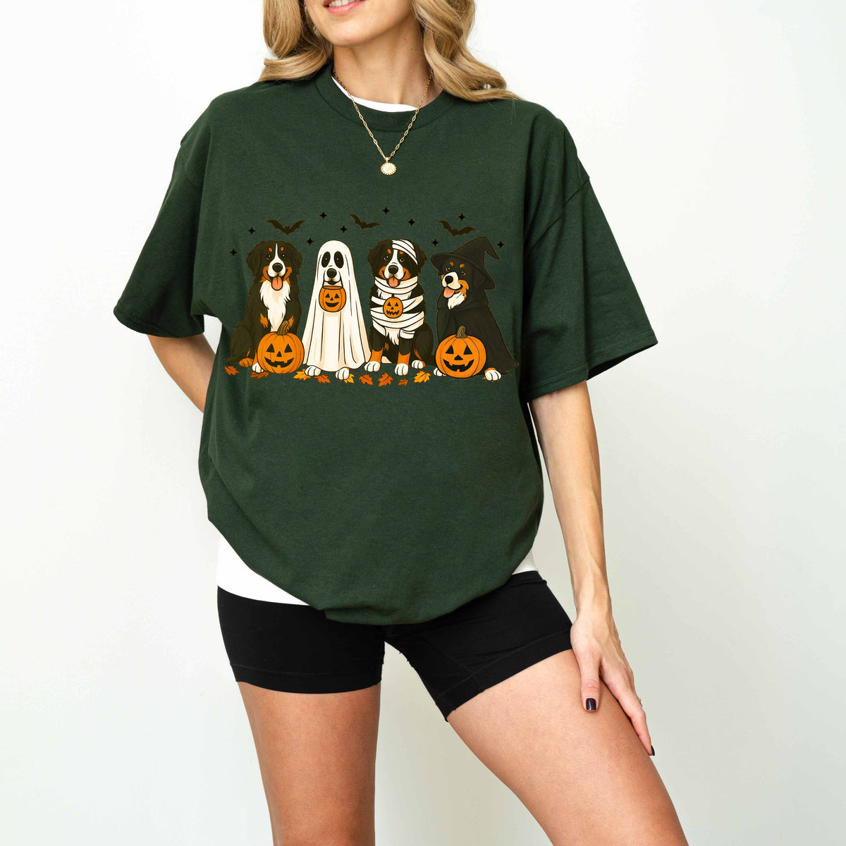 Bernese Mountain Dog Halloween Shirt – Fall Pumpkins Gift