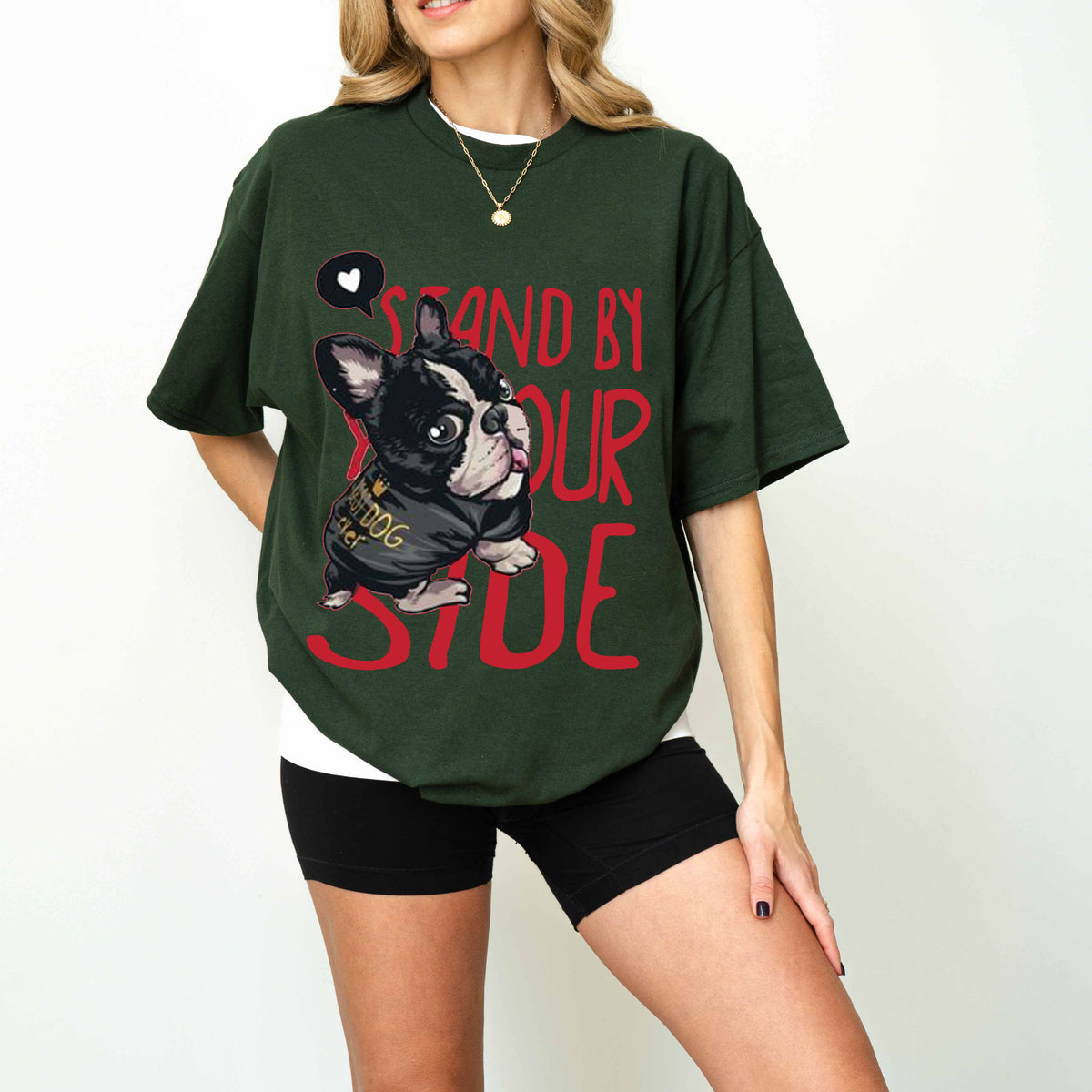 Stand By Your Side French Bulldog Memorial Dog T-Shirt