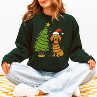 Sausage Dog Christmas Lights Shirt Dachshund Decorating Tree Sweatshirt