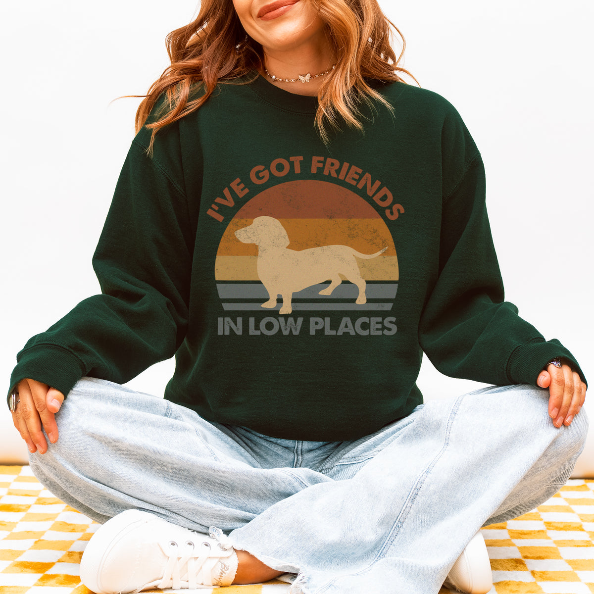 Friends in Low Places Dachshund Sweatshirt